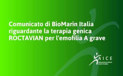 Comunicato di BioMarin Italia riguardante la terapia genica ROCTAVIAN per l’emofilia A grave